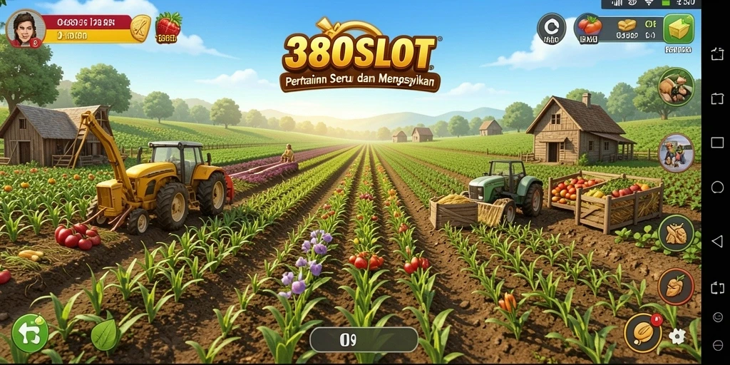 Screenshot utama 380SLOT menampilkan suasana pertanian yang memikat.
