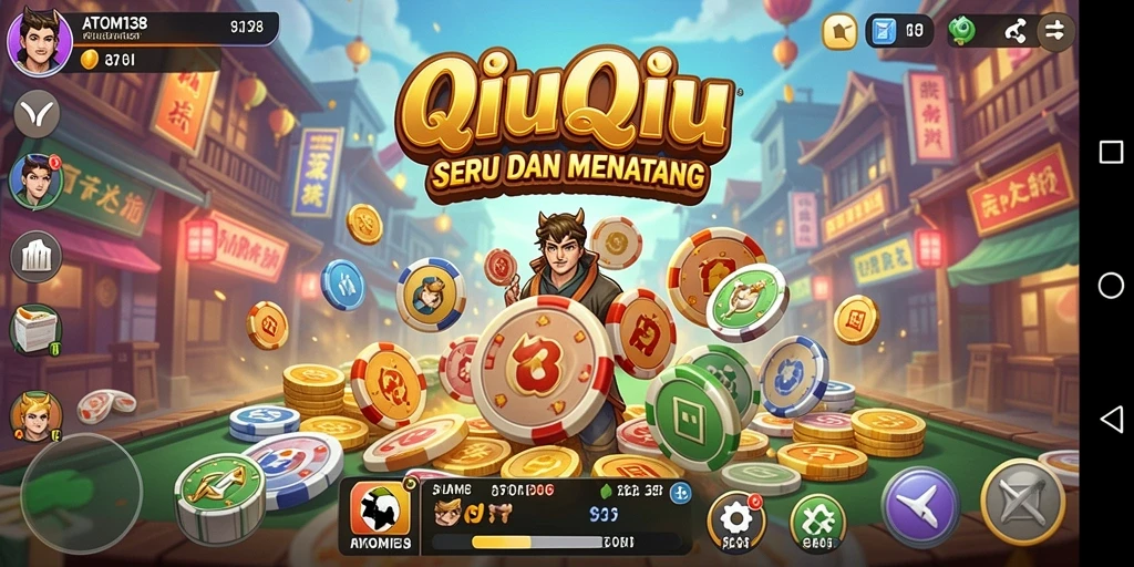 Screenshot gameplay QiuQiu ATOM138 dengan tampilan menarik.