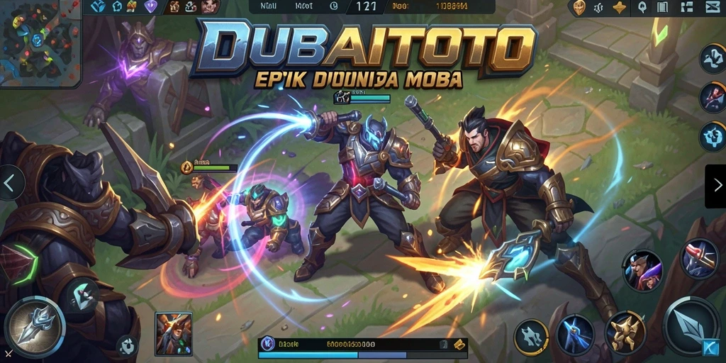 Screenshot gameplay DUBAITOTO menampilkan aksi seru di battlefield.