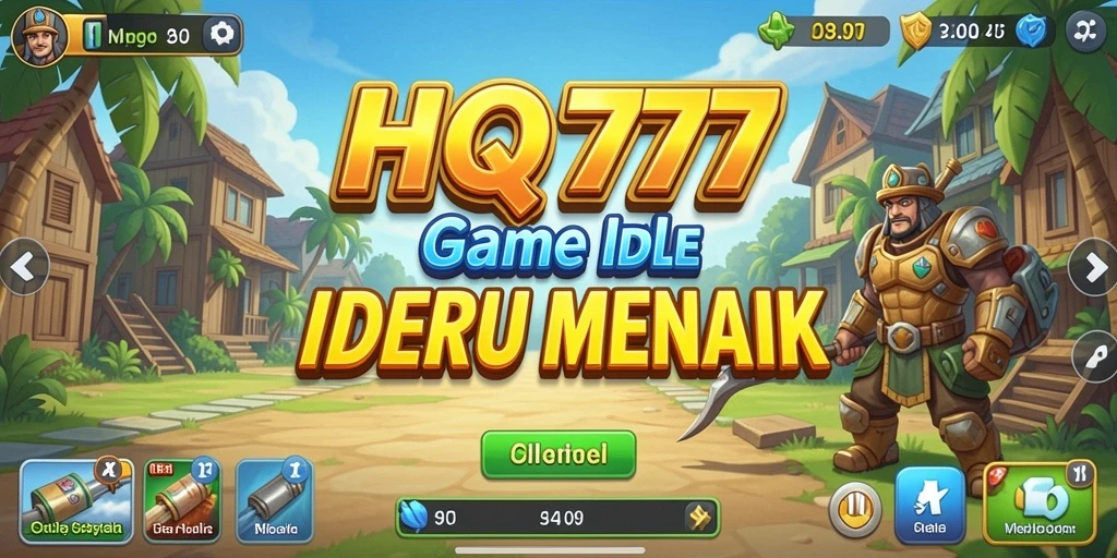 Screenshot gameplay HQ777 menampilkan aktivitas mengelola sumber daya dengan menarik.