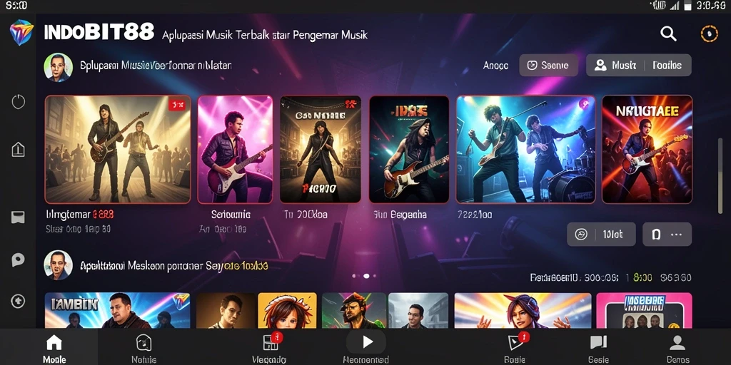 Screenshot utama INDOBIT88 menampilkan antarmuka pengguna yang menarik dan gameplay Musik yang interaktif.