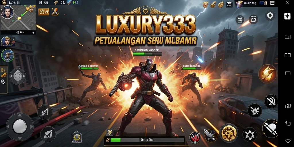Tampilkan gameplay mendebarkan dari LUXURY333 di layar.