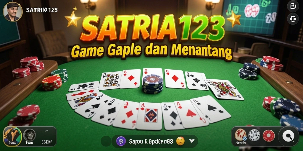 Tangkapan layar SATRIA123 menampilkan gameplay Gaple yang menarik.