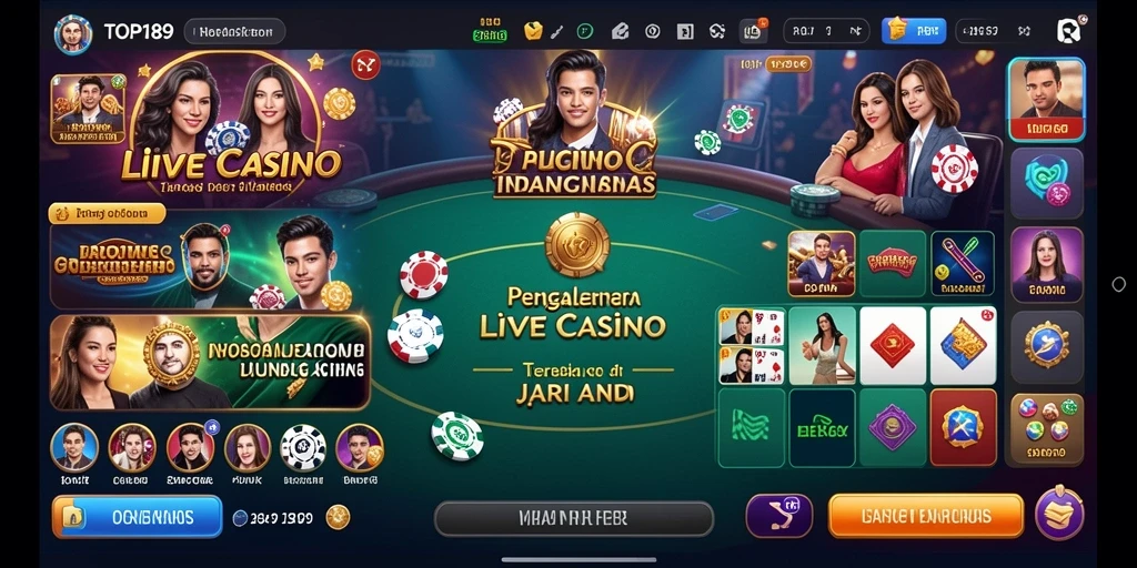 Screenshot gameplay Live Casino yang mendebarkan di TOPI189.